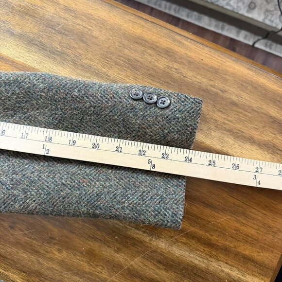 L. L. BEAN Thinsulate Quilted Tweed Wool Coat Blazer Mens M Colorful - Picture 12 of 12